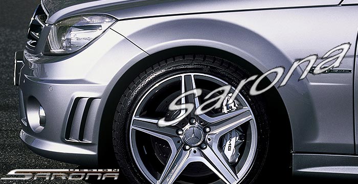 Custom Mercedes C Class  Sedan Front Bumper (2008 - 2013) - $590.00 (Part #MB-076-FB)